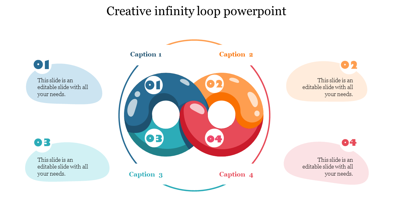 Creative Infinity Loop PowerPoint Template With Four Node